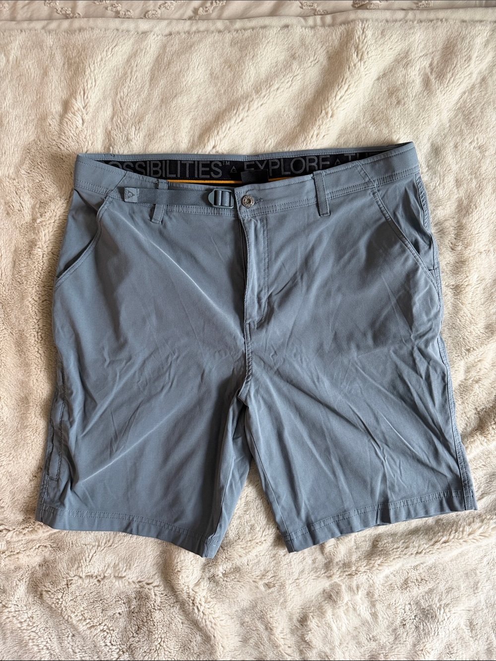 Gerry Weber Men's Slate Blue Flat-Front Shorts